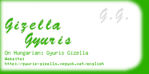 gizella gyuris business card